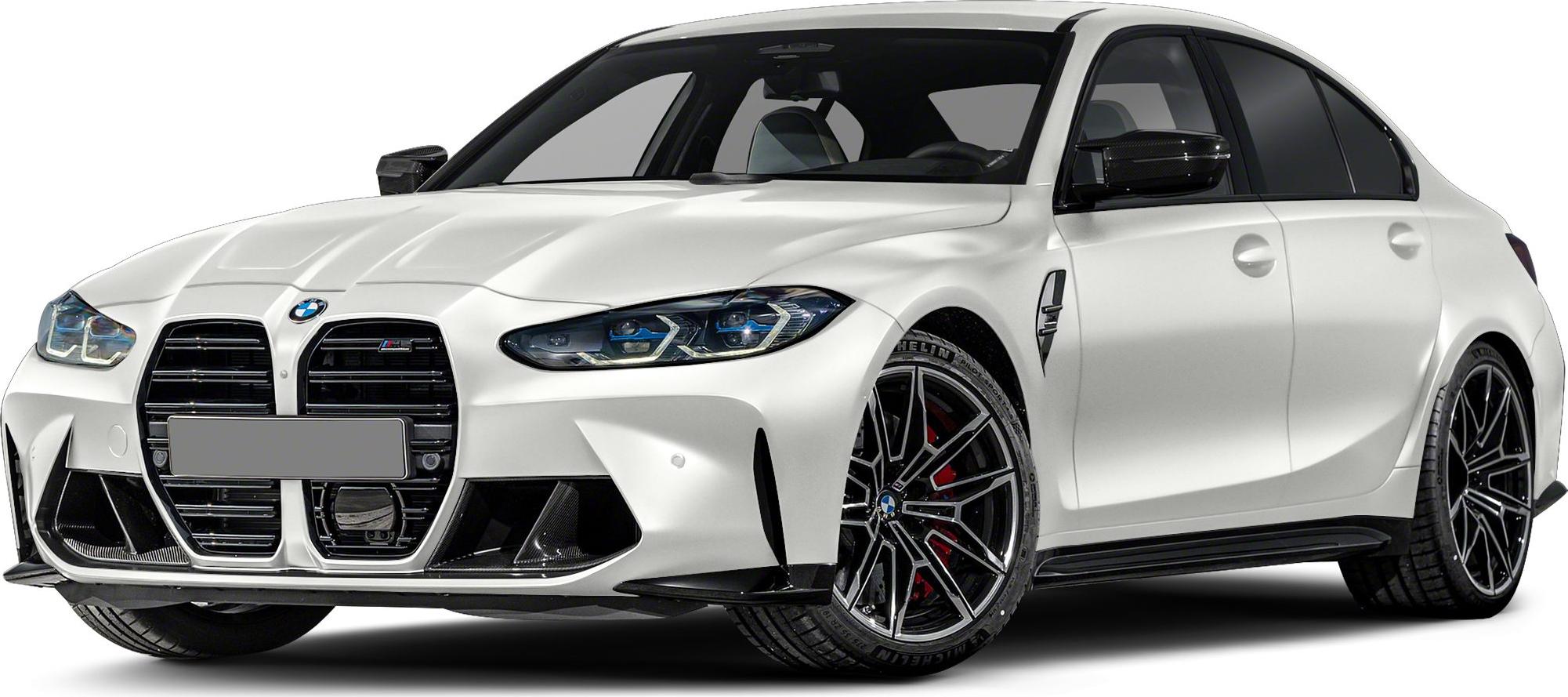 Front three-quarter view with large kidney grille and sporty alloy wheels