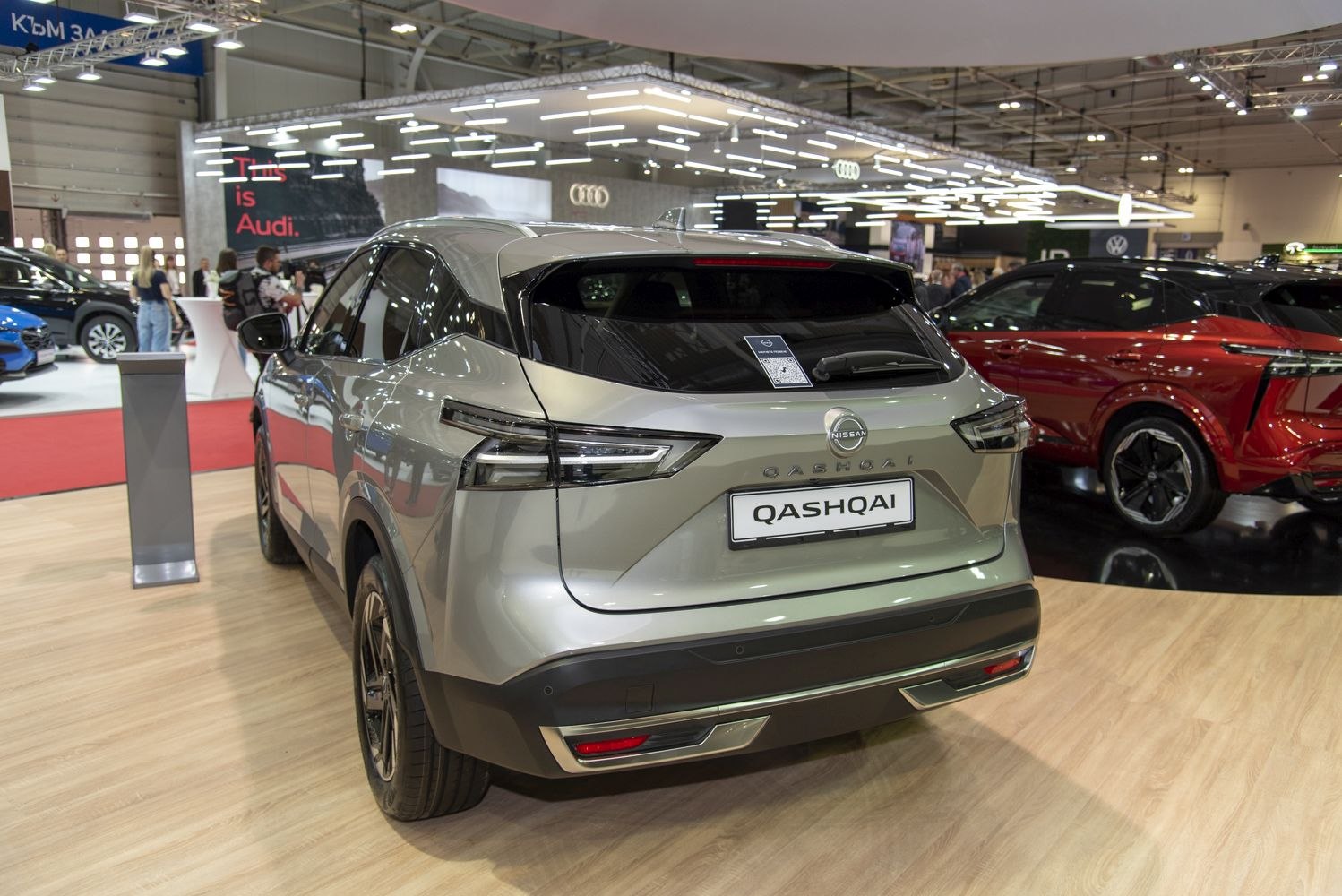 Rear view with sleek LED tail lights and sporty rear bumper