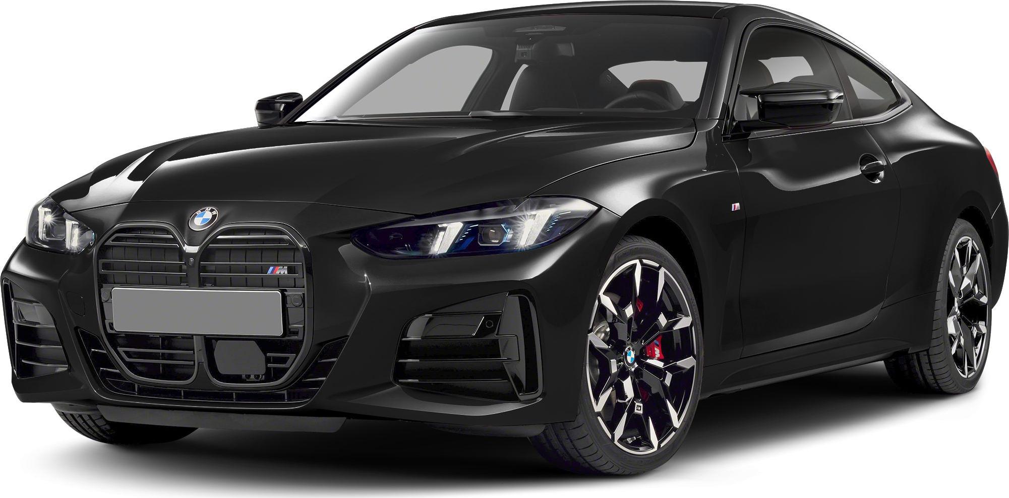 Front view with large kidney grille and LED headlights