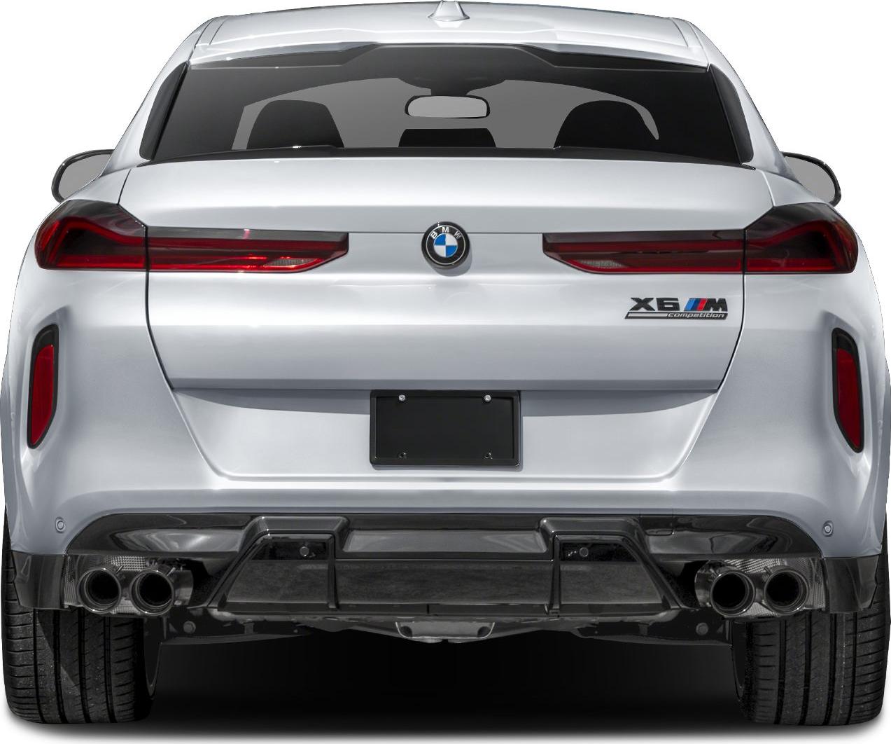 Rear view with quad exhaust tips and LED tail lights