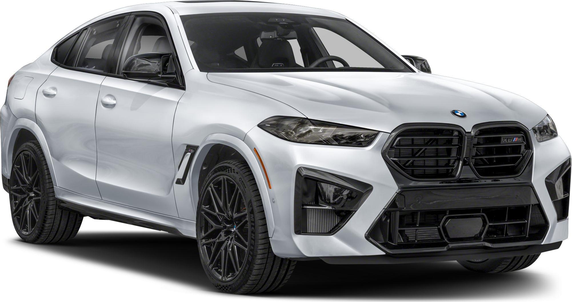 Front and side view with black kidney grille and sleek headlights