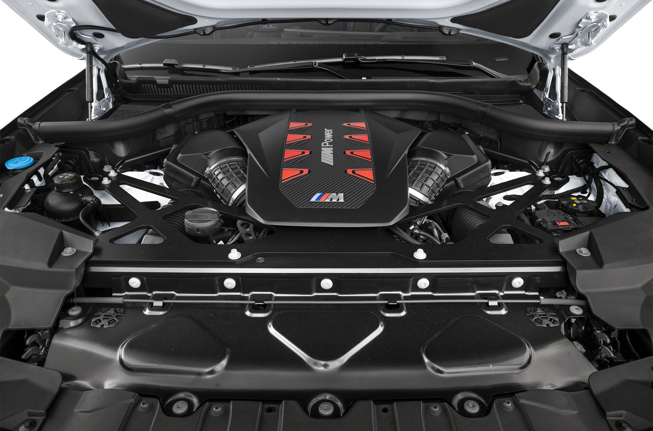 Engine bay with M Power cover and mechanical components