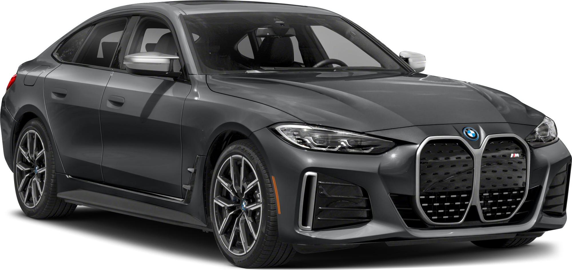 Front and side view showing kidney grille and LED headlights