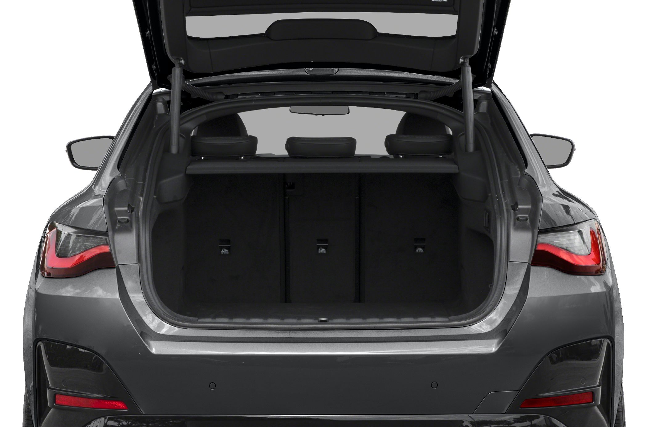 Open rear trunk with spacious cargo and taillights