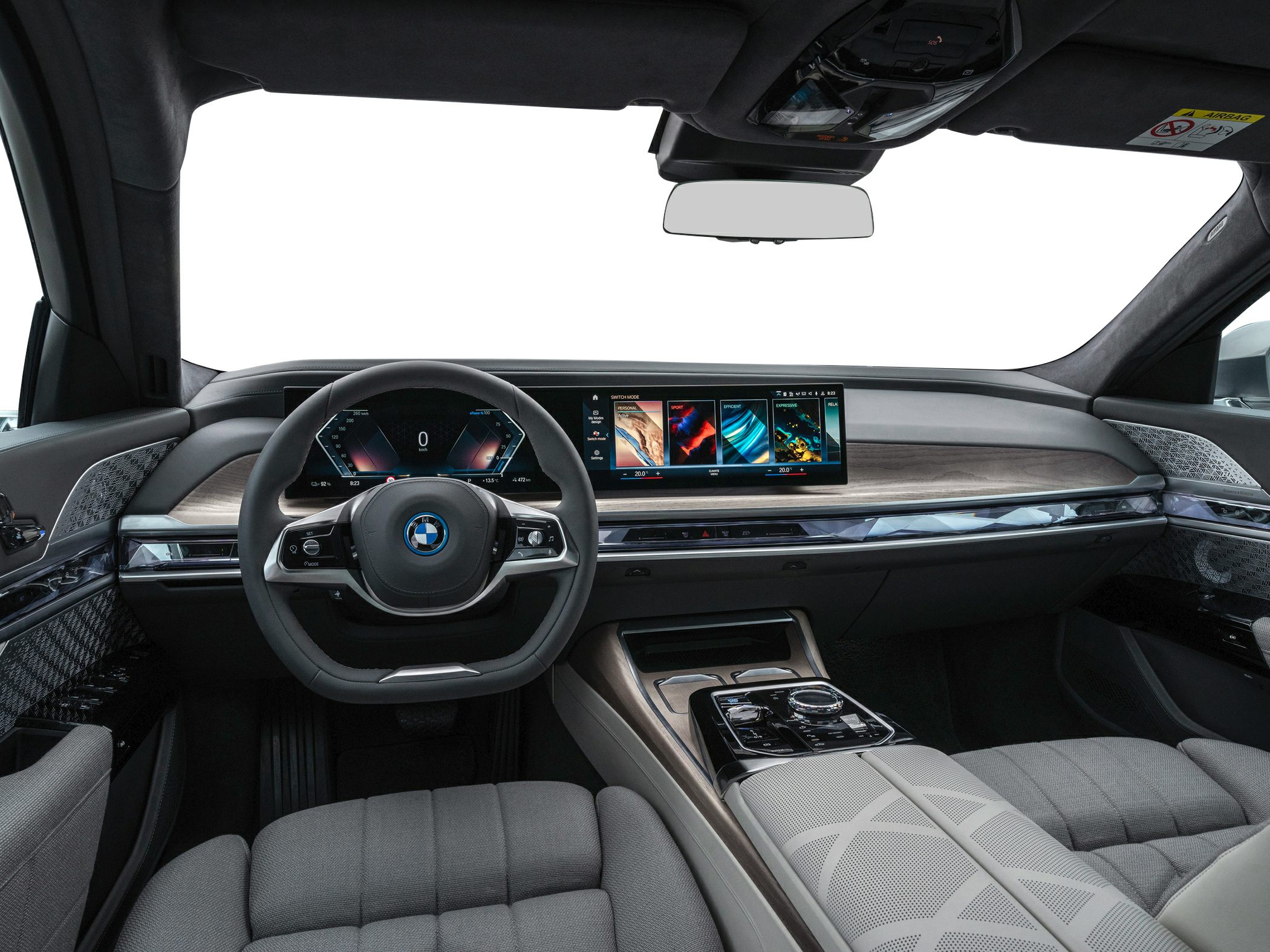 Digital dashboard and touchscreen display in modern vehicle interior