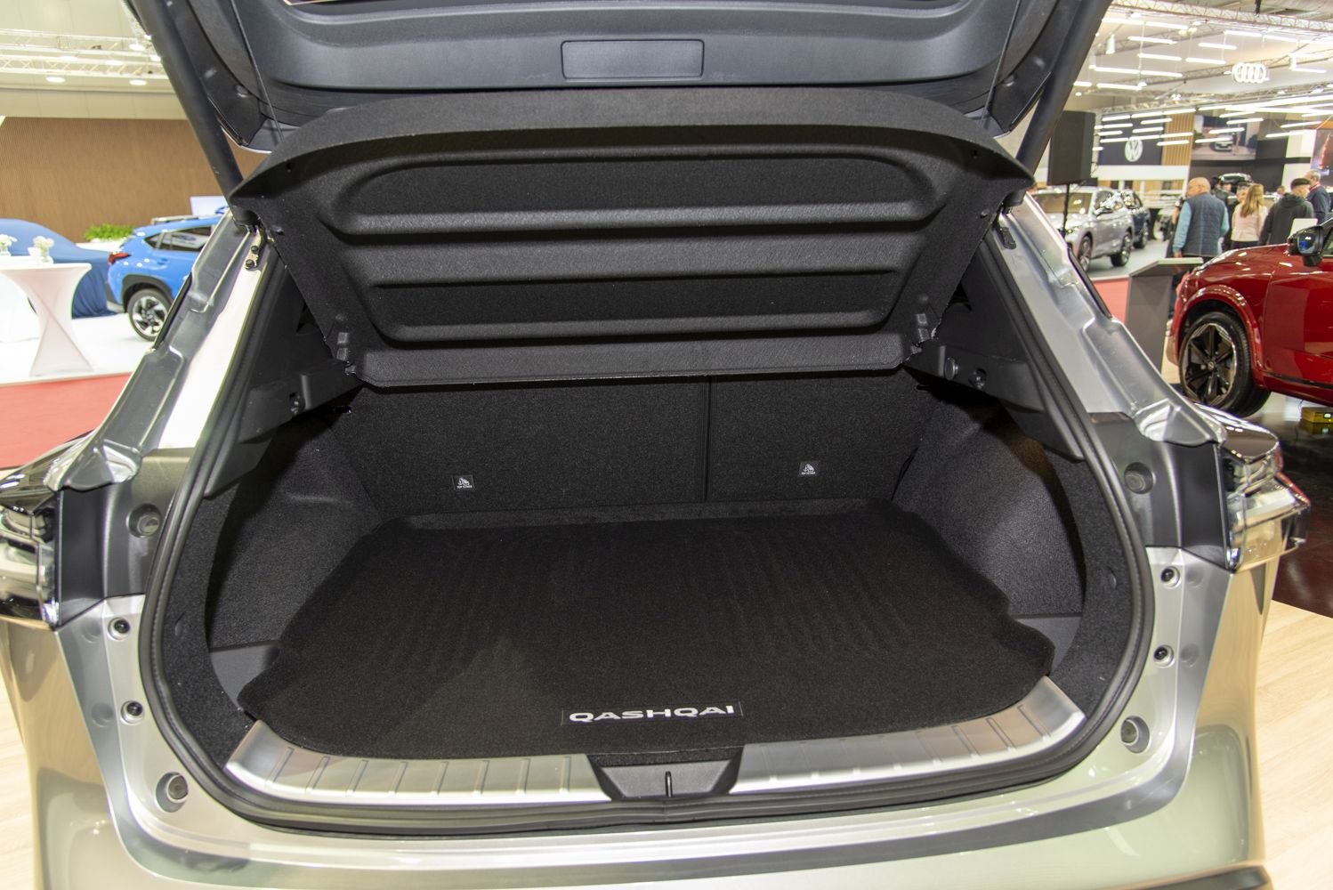 Open trunk interior with spacious, practical cargo area and lifted trunk lid