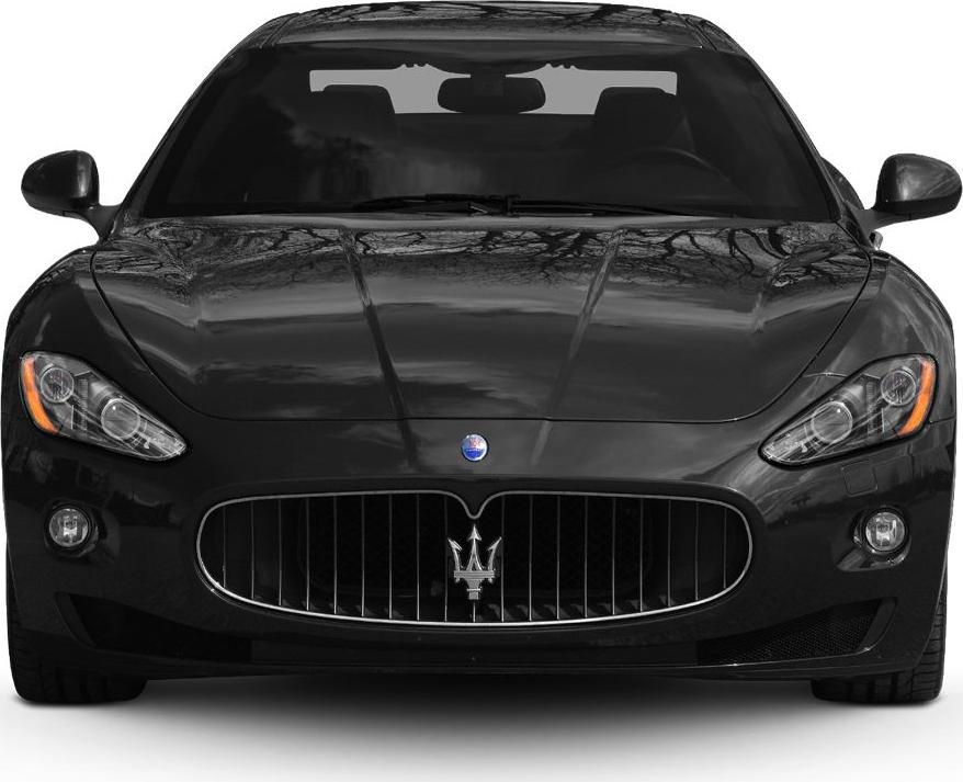 Front view with signature grille and sleek headlights