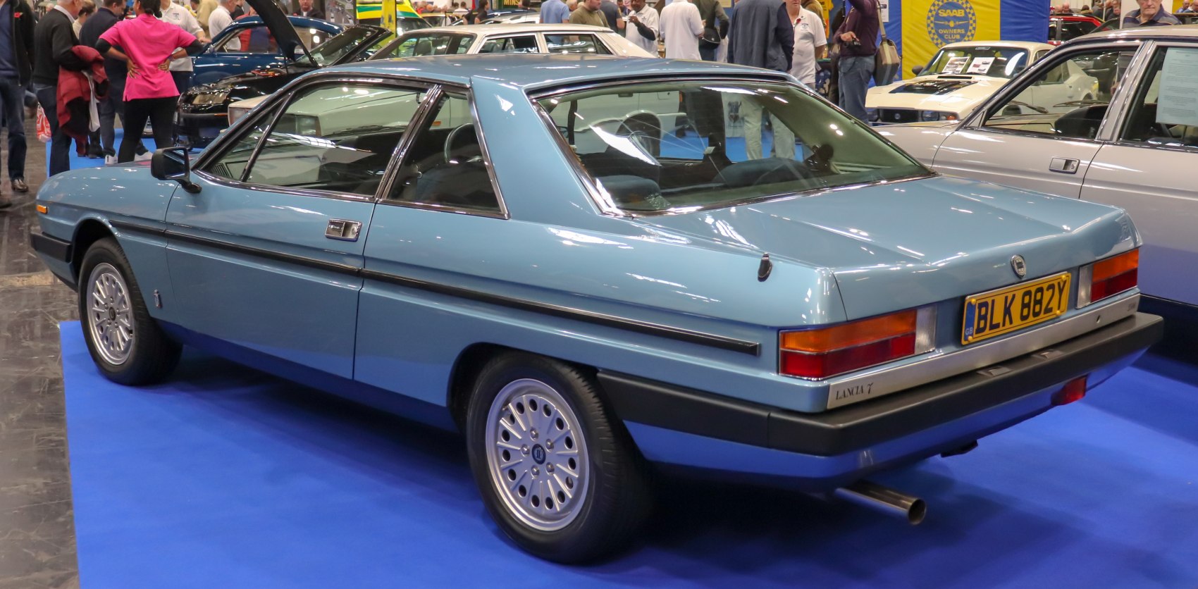 Vintage coupe with angular design and alloy wheels