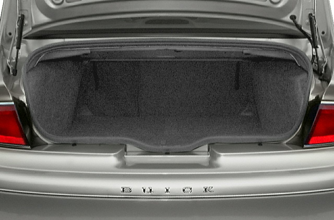 Open rear trunk interior with spacious, well-lined storage area