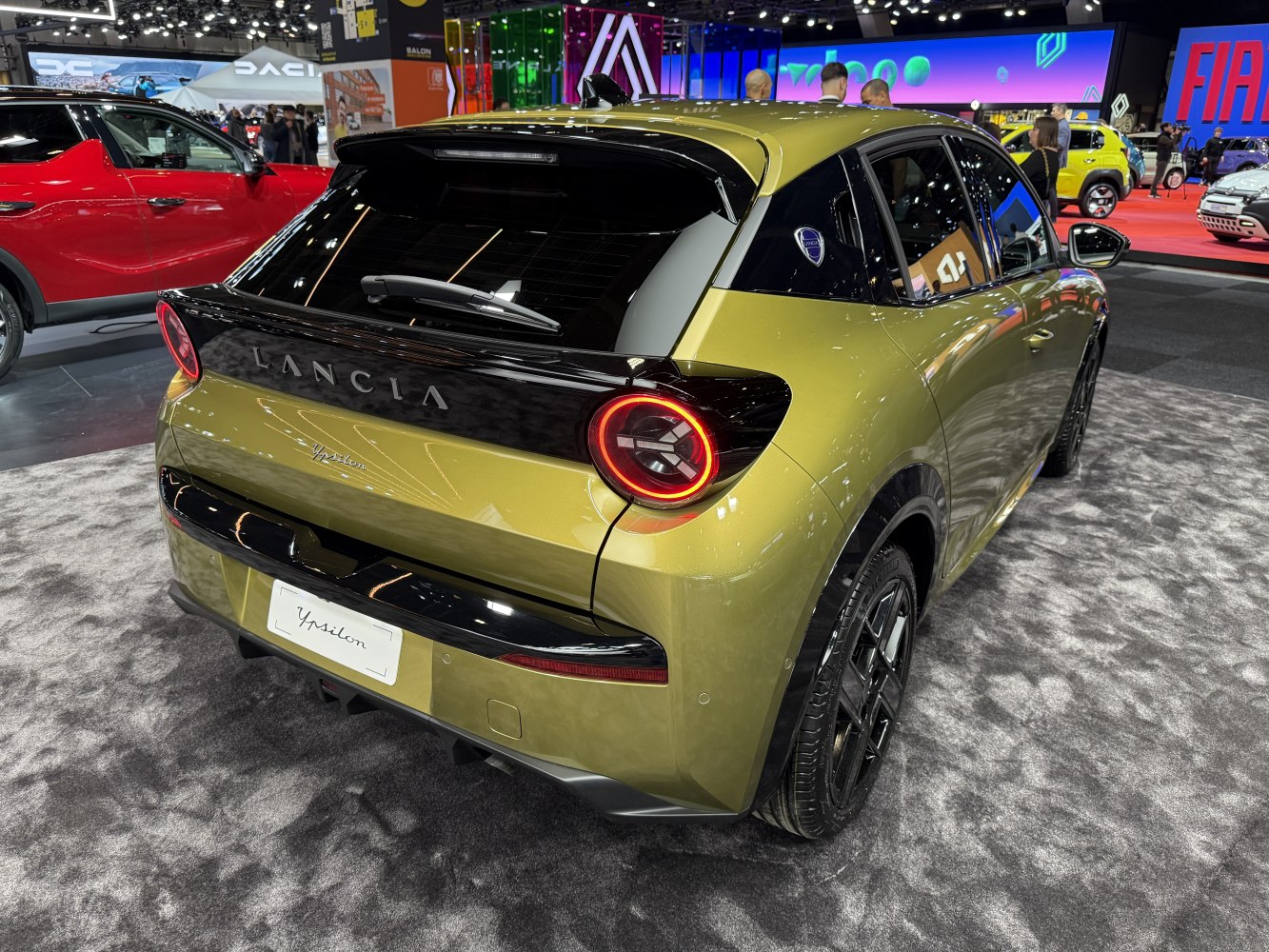 Sleek rear design with modern circular taillights on a compact hatchback