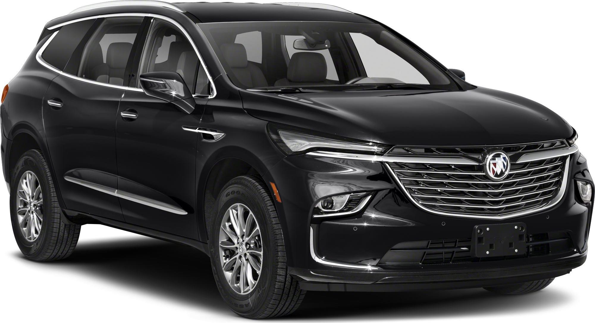 Glossy black SUV with sleek front grille and modern headlights from the front side angle