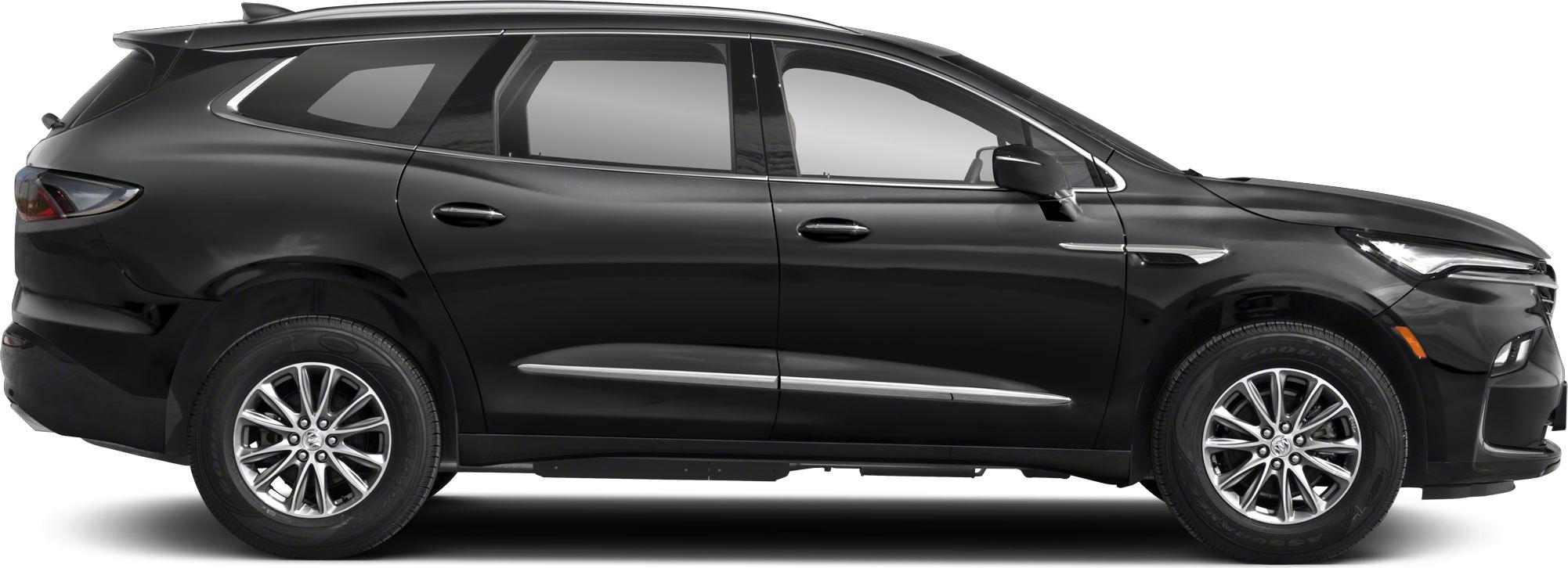 Side profile of an SUV with alloy wheels and sleek body lines
