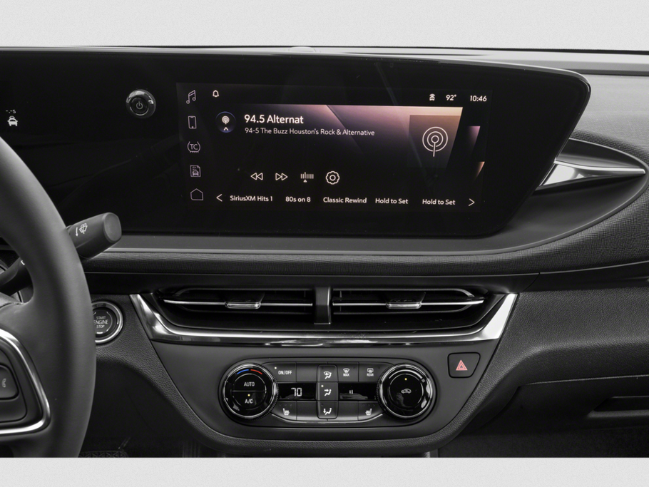 Infotainment touchscreen and climate control interface