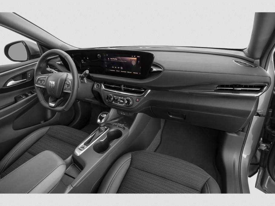 Digital dashboard and sleek center console with steering wheel controls