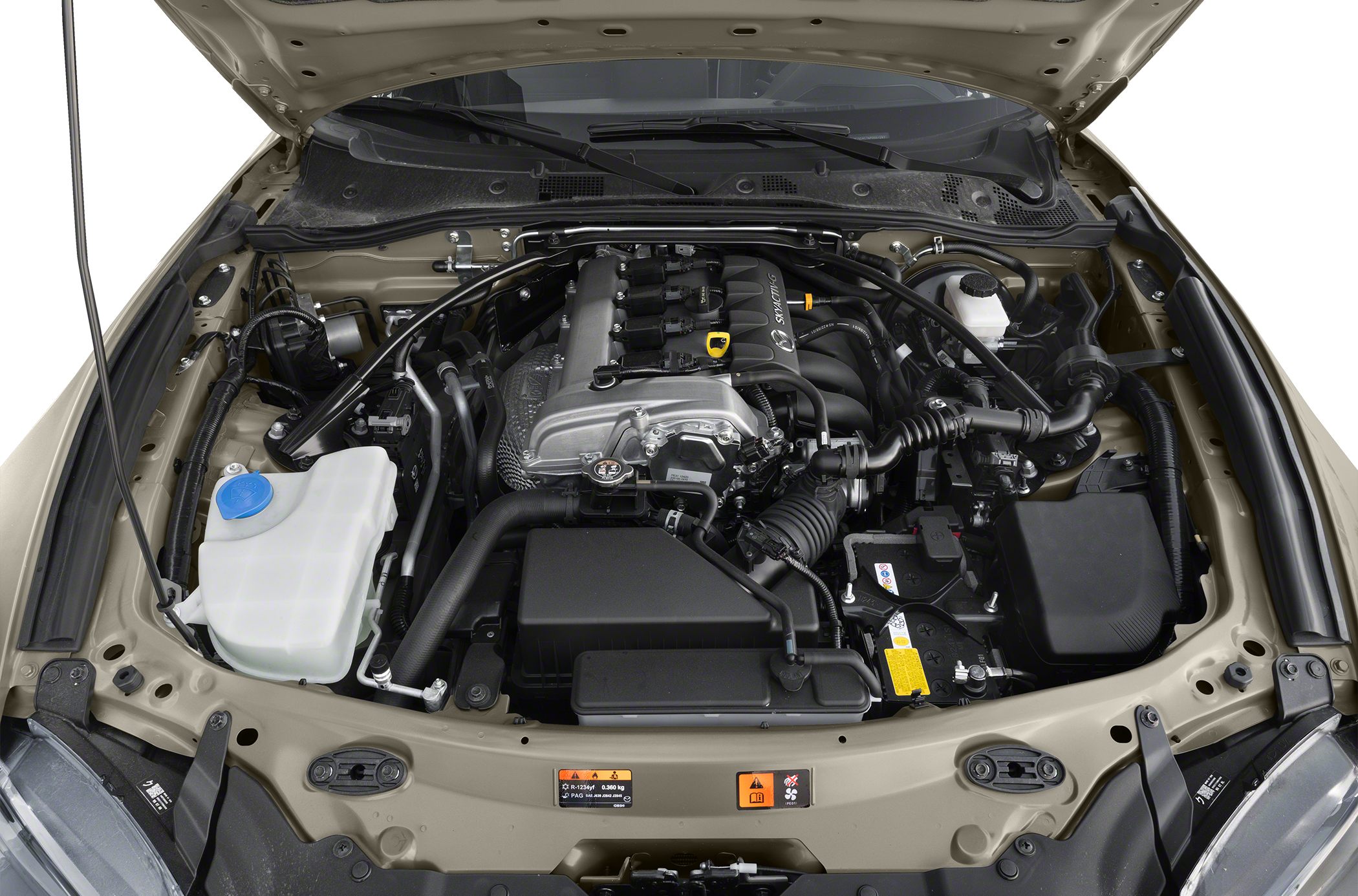 Inline engine and car engine bay layout