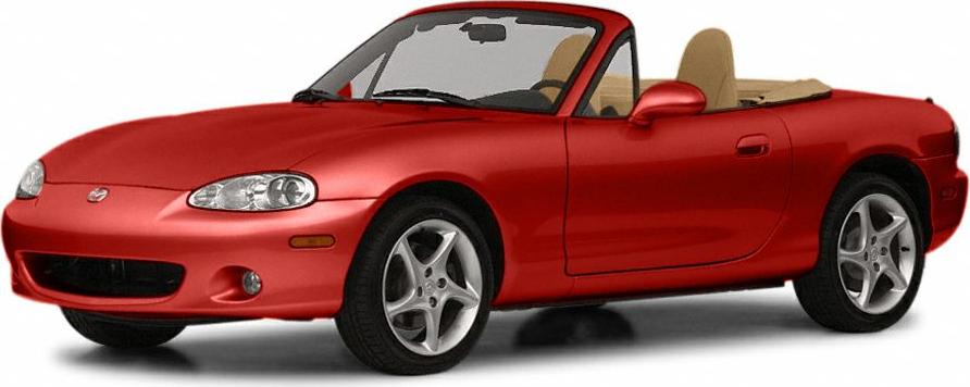 Red convertible roadster with beige interior and alloy wheels