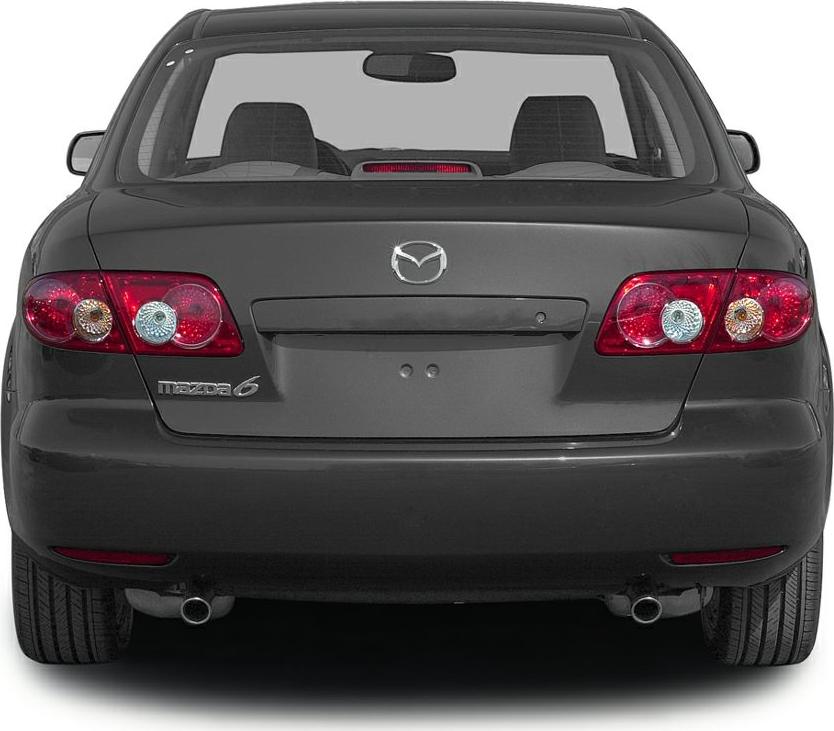 Rear view featuring taillights and dual exhaust tips.