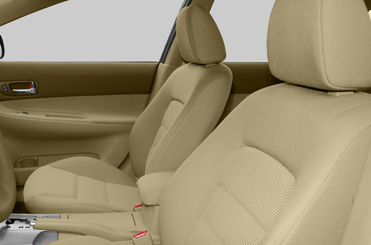 Beige fabric front seats and door panel interior