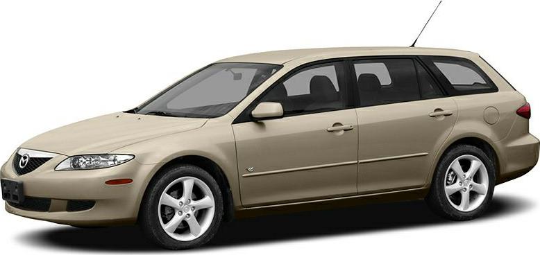 Beige station wagon side profile with smooth lines and alloy wheels