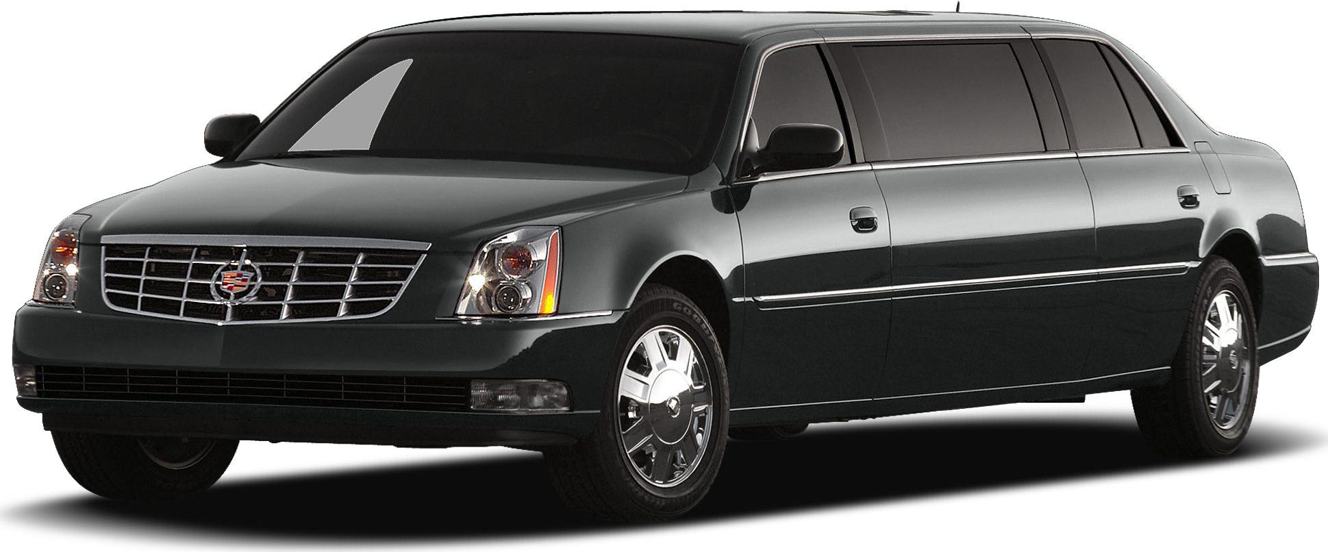 Black luxury limousine with chrome wheels and tinted windows
