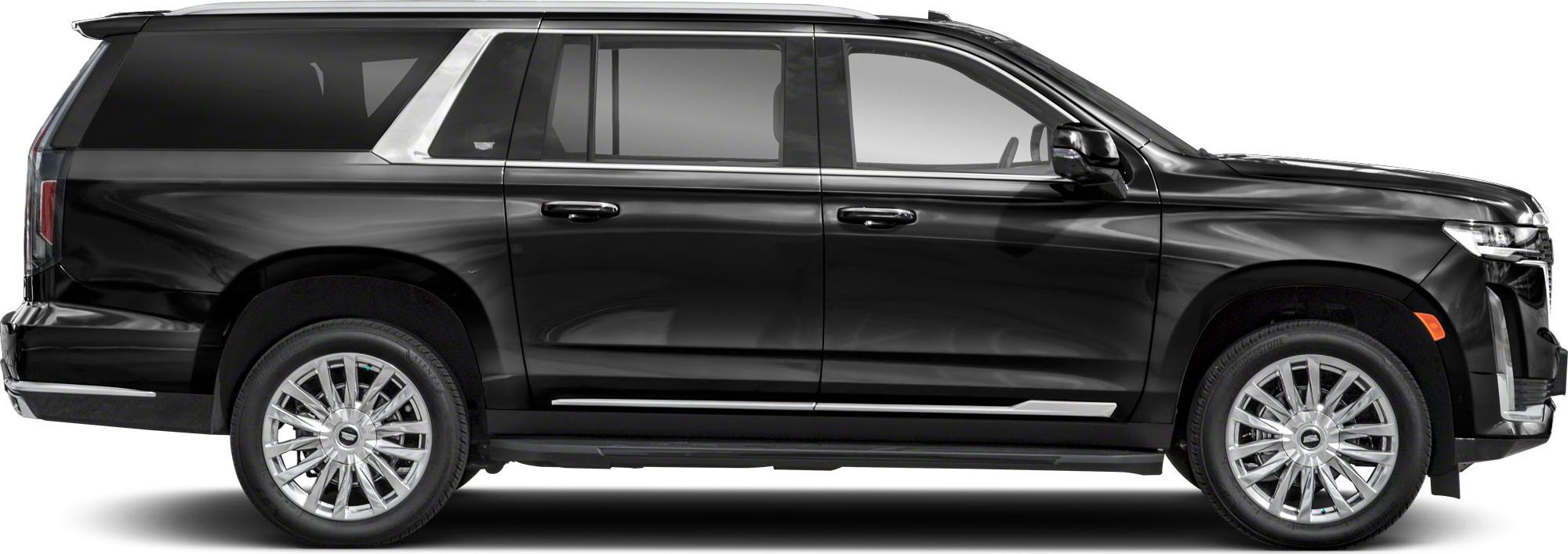 Side profile of a luxury SUV with alloy wheels and chrome trim