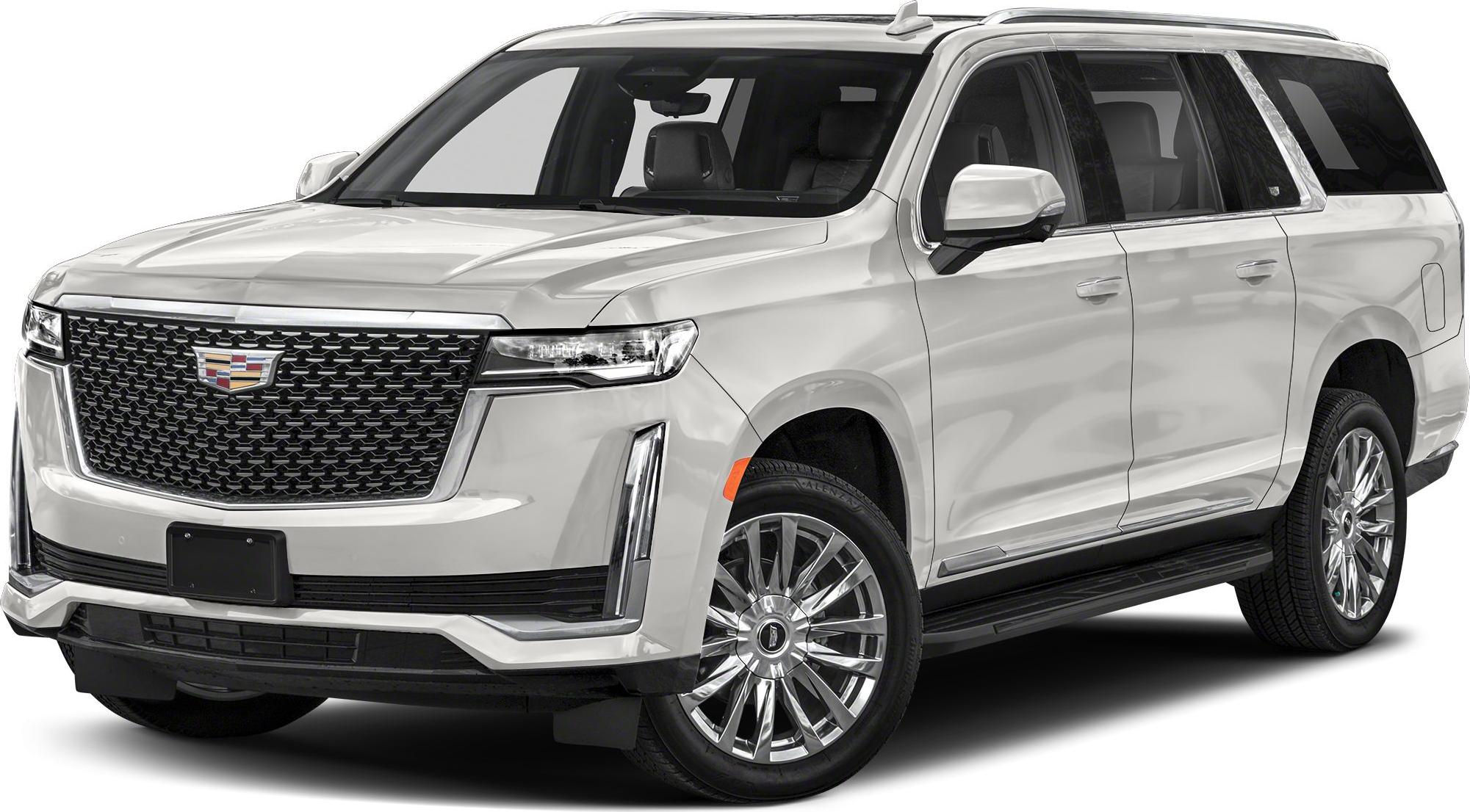 Luxury SUV front view with chrome grille and alloy wheels