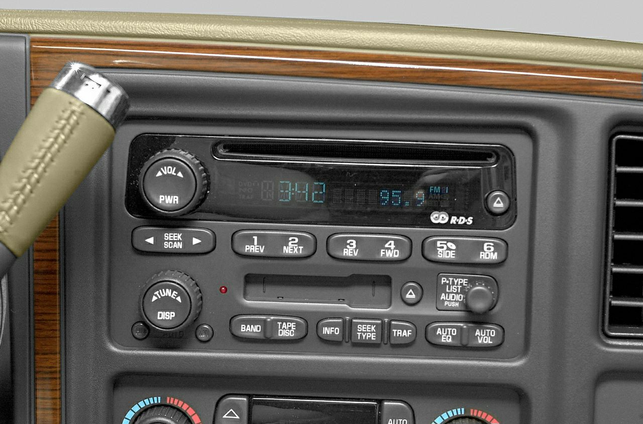 Dashboard stereo system with cassette and climate controls