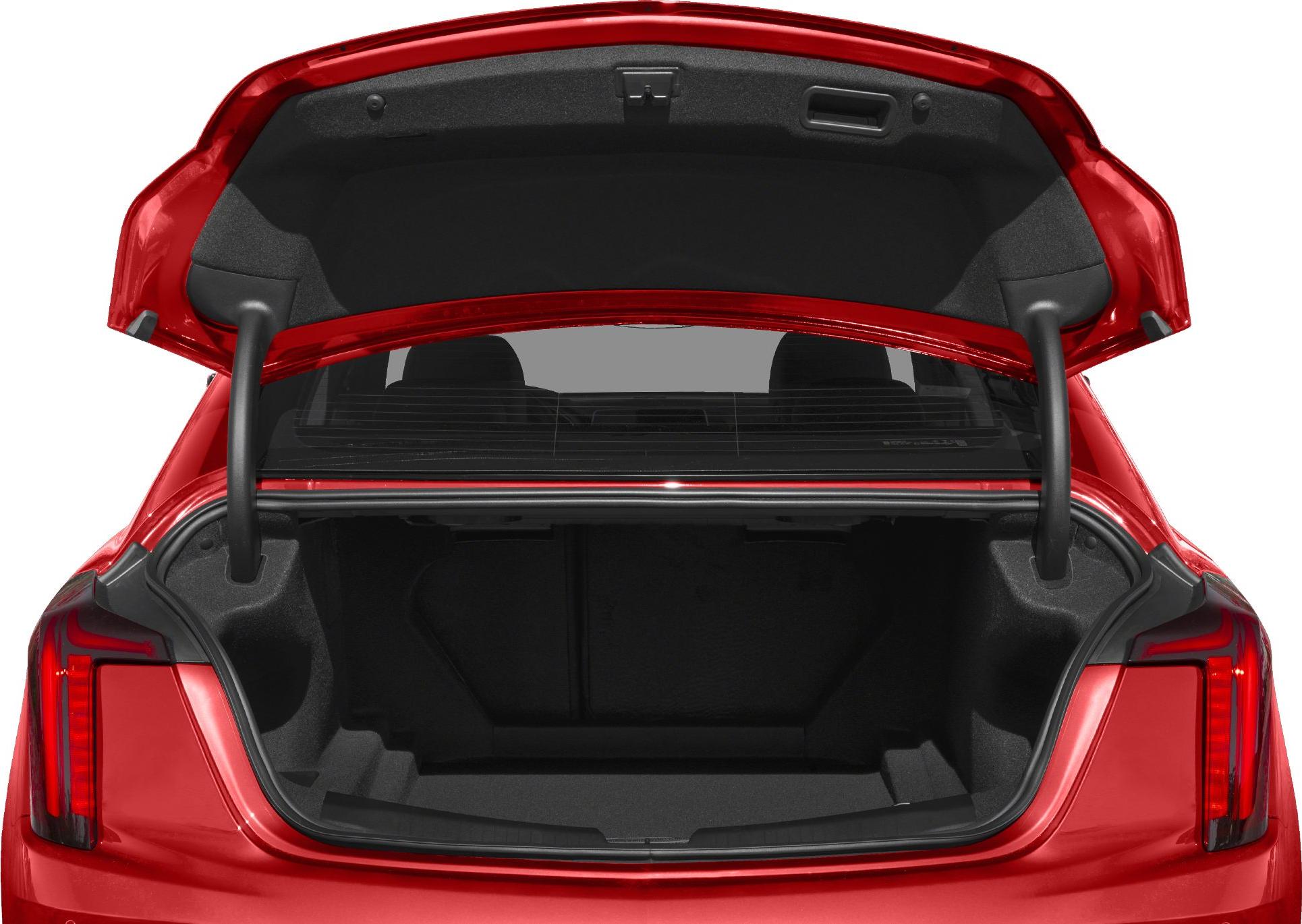 Open trunk with spacious interior and visible taillights