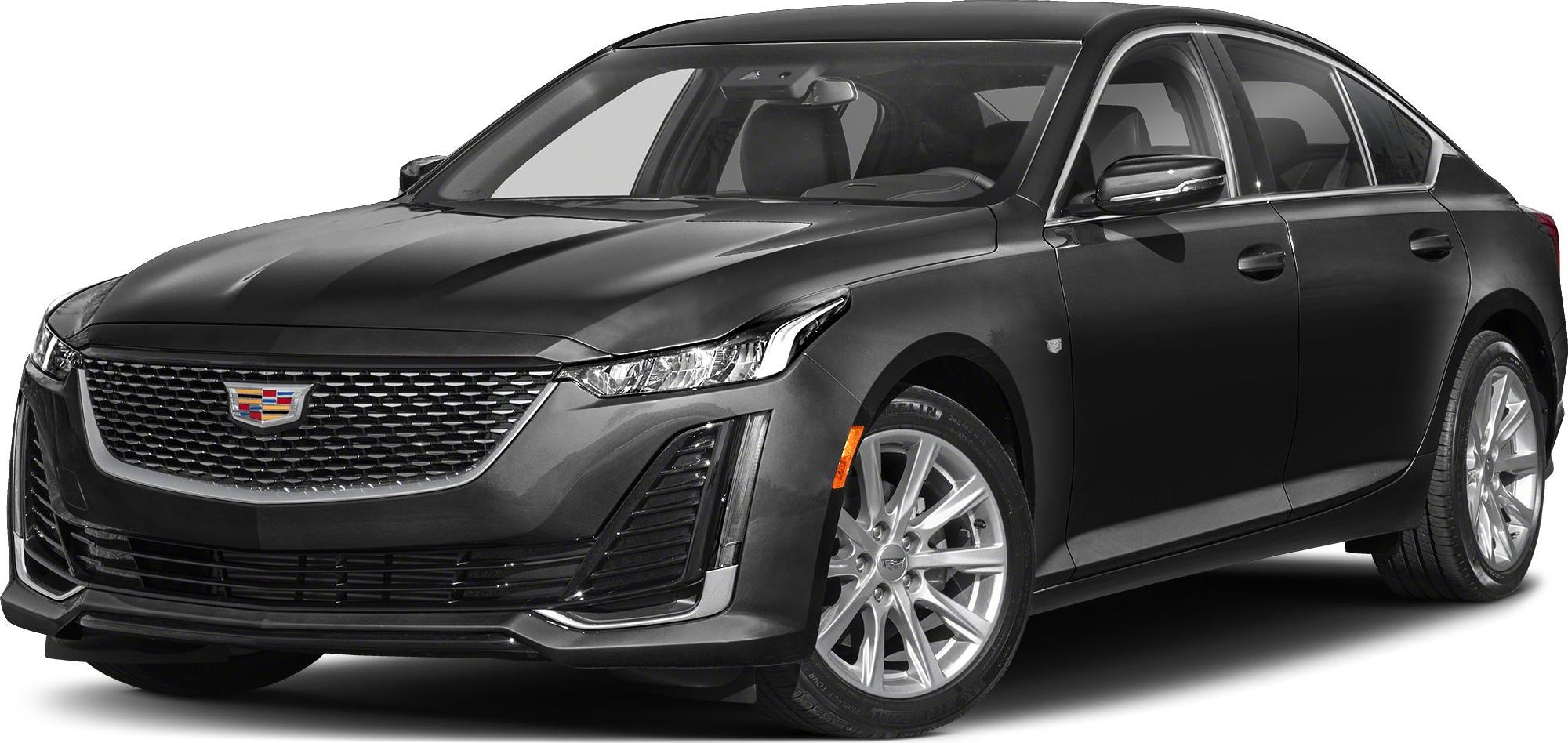 Front grille and LED headlights of a luxury sedan