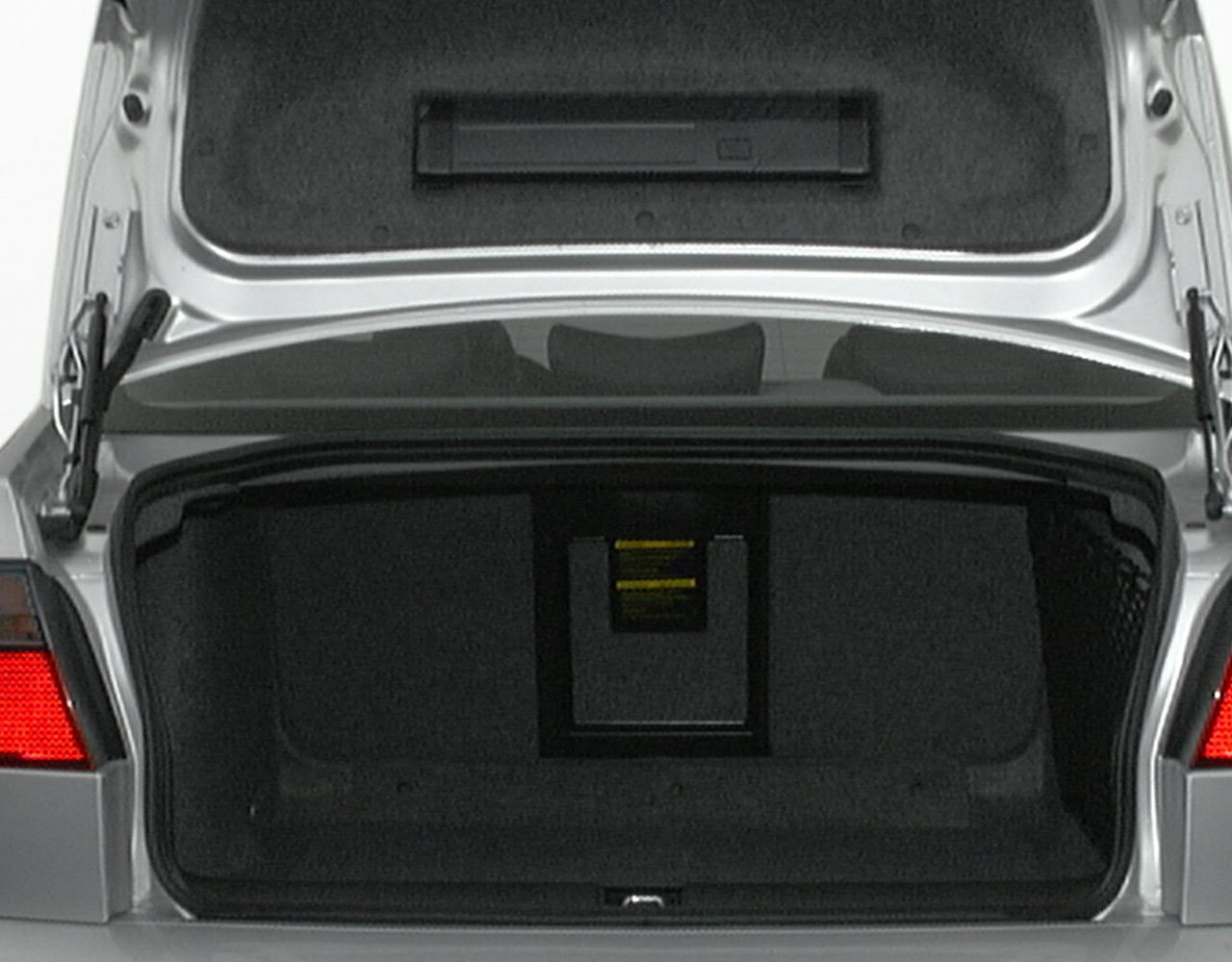Open trunk interior with ample cargo and storage space