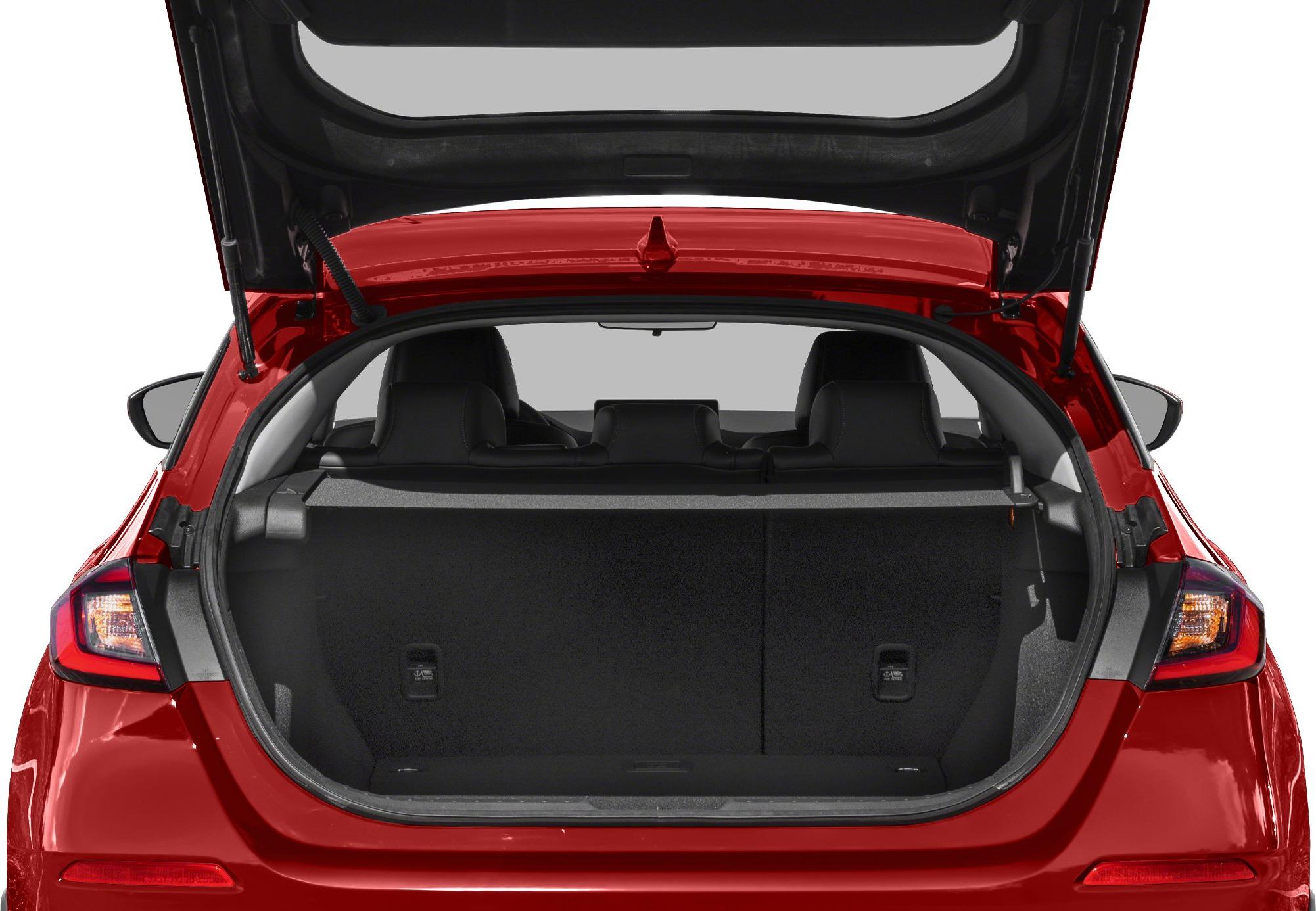 Open hatchback trunk with spacious cargo area and rear seatbacks.