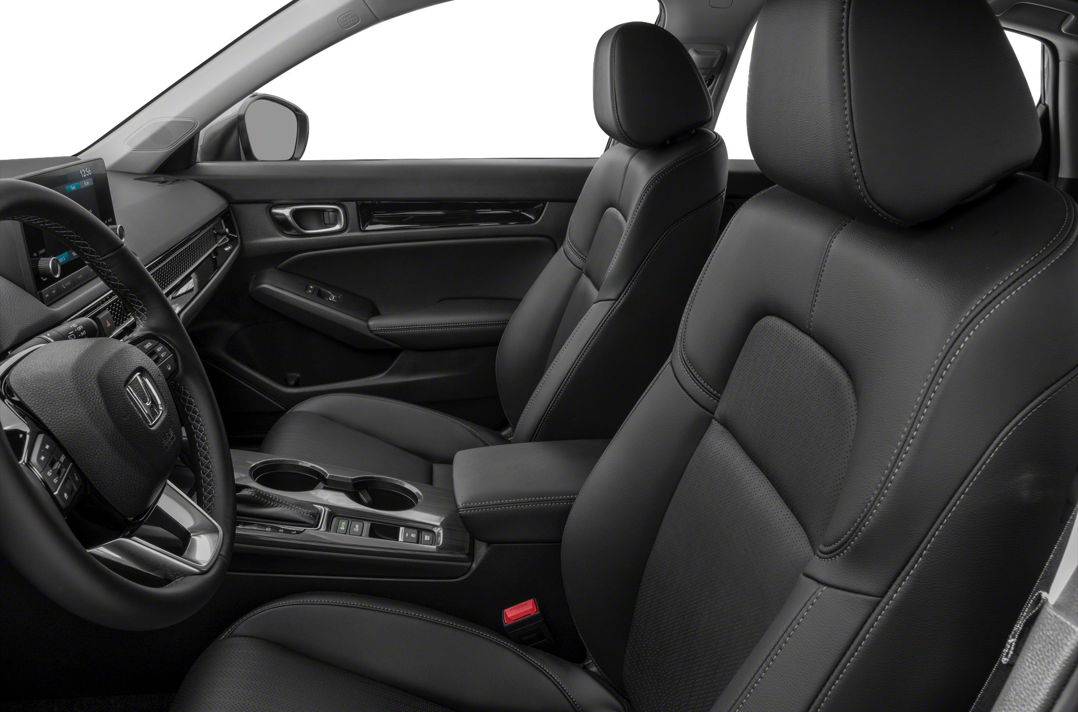 Premium leather front seats and modern dashboard interior
