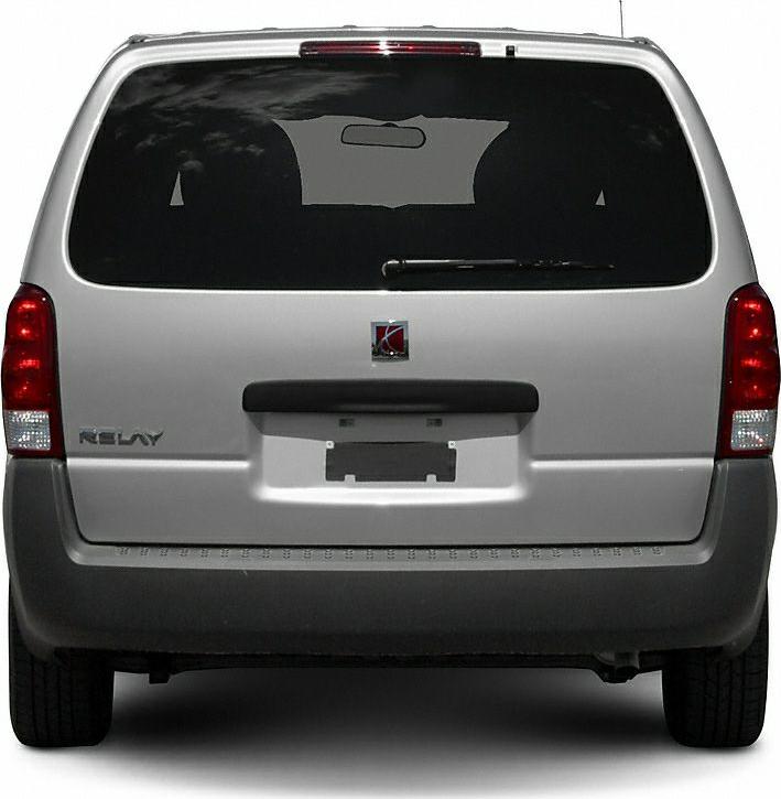 Rear view of minivan with tinted window and rear wiper