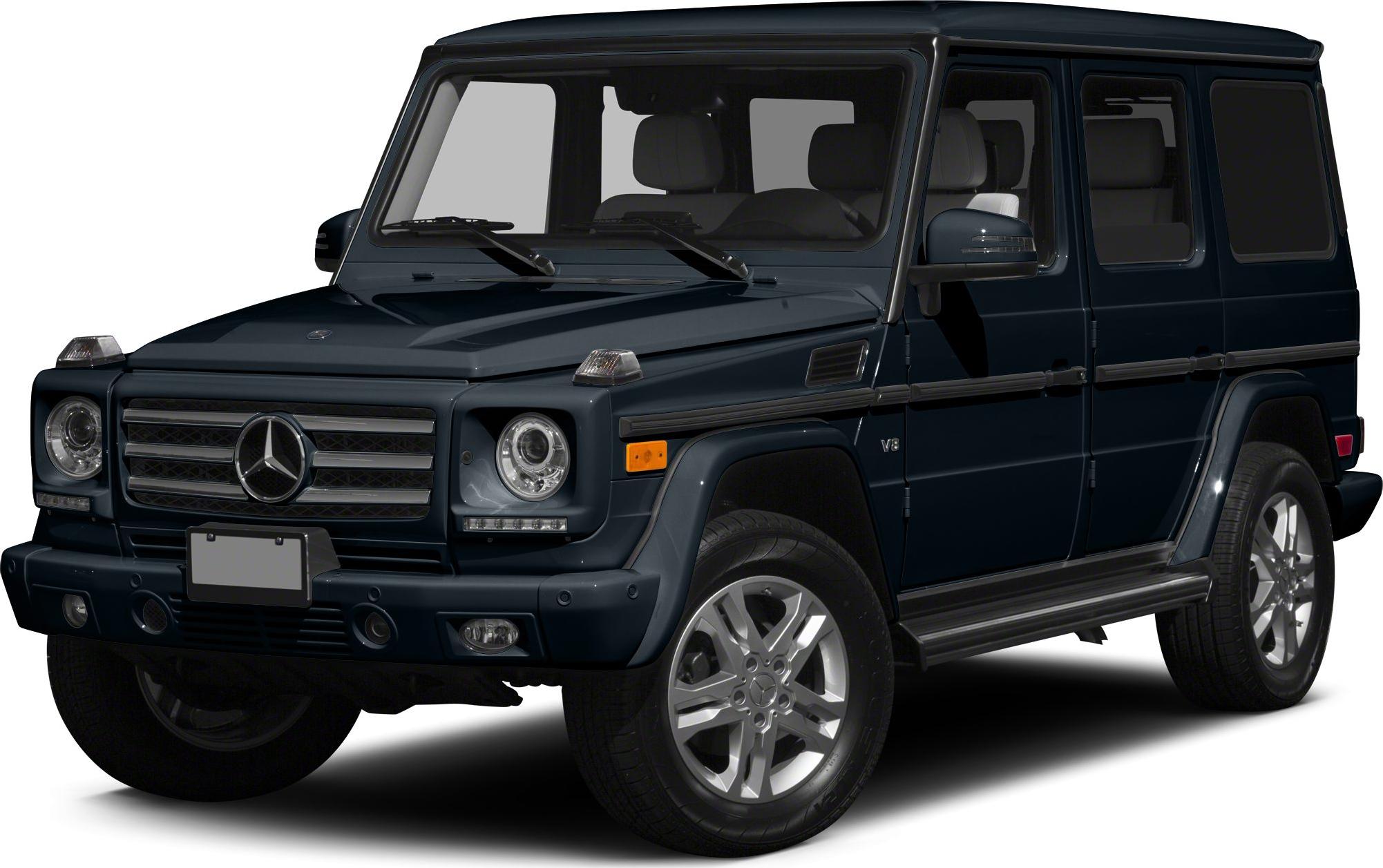 SUV with round headlights and angular body design