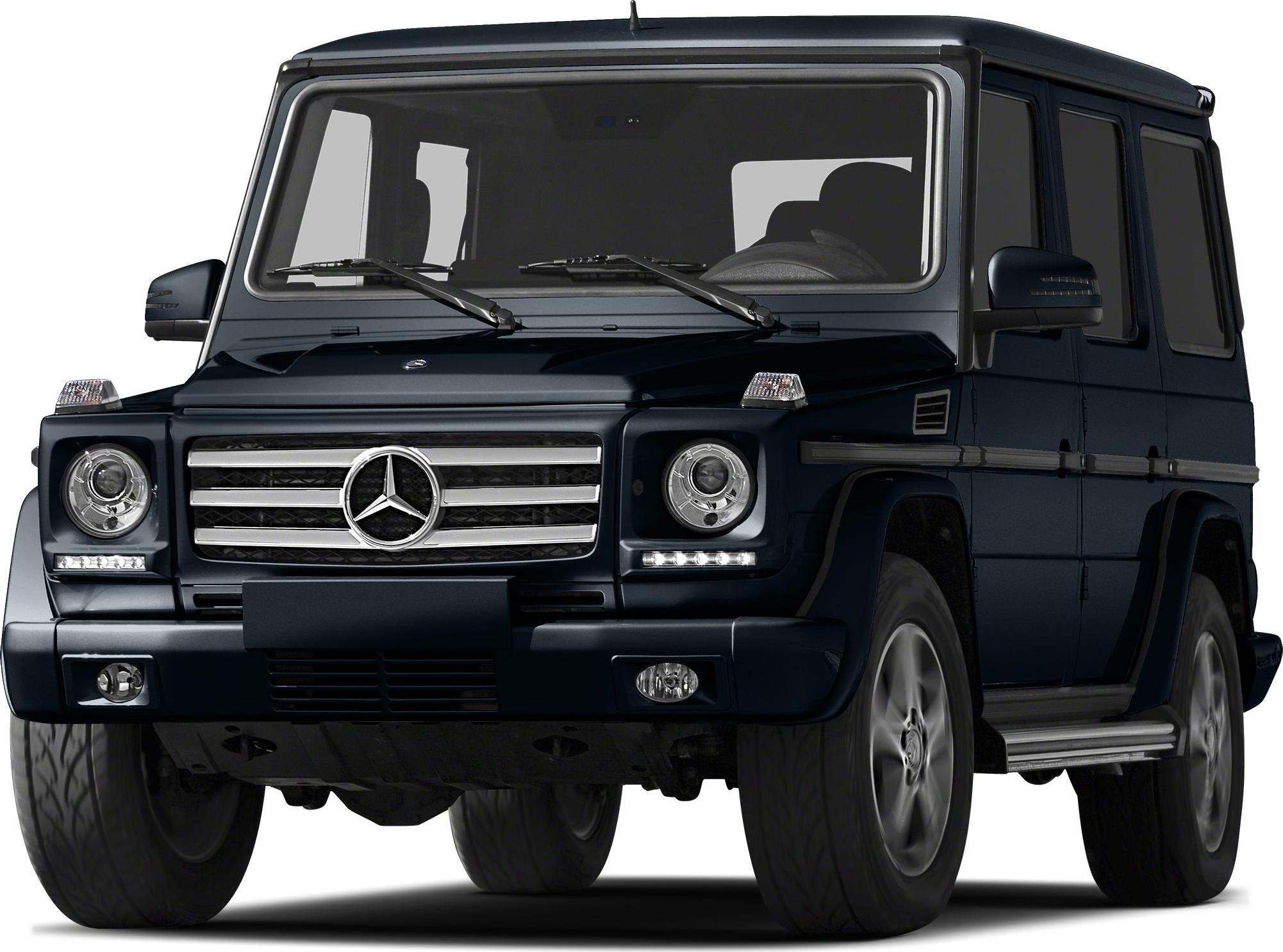 Front view with signature grille and round headlights