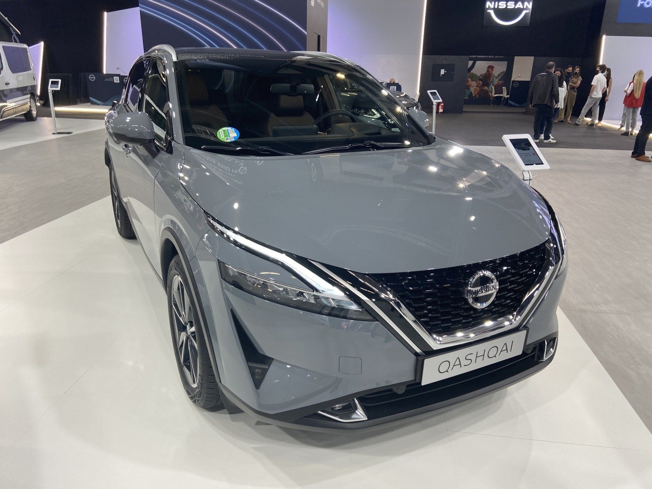 Sleek front view with V-motion grille and sleek headlights