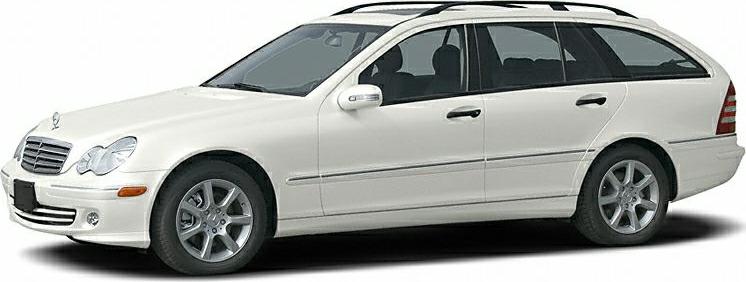 White station wagon with elongated body and roof rails