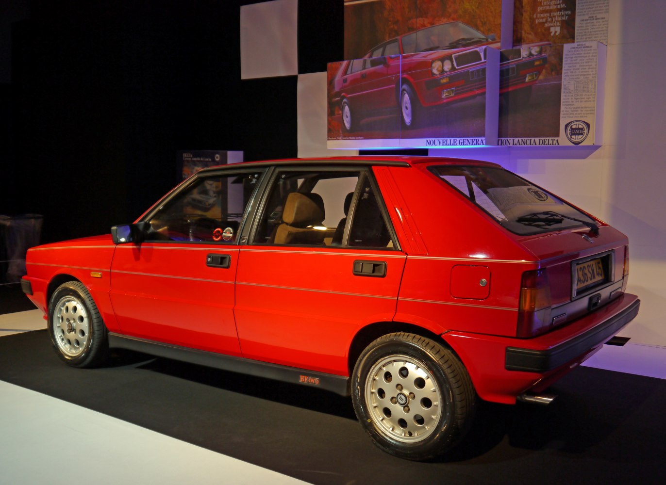 Side view of classic angular 1980s hatchback with alloy wheels