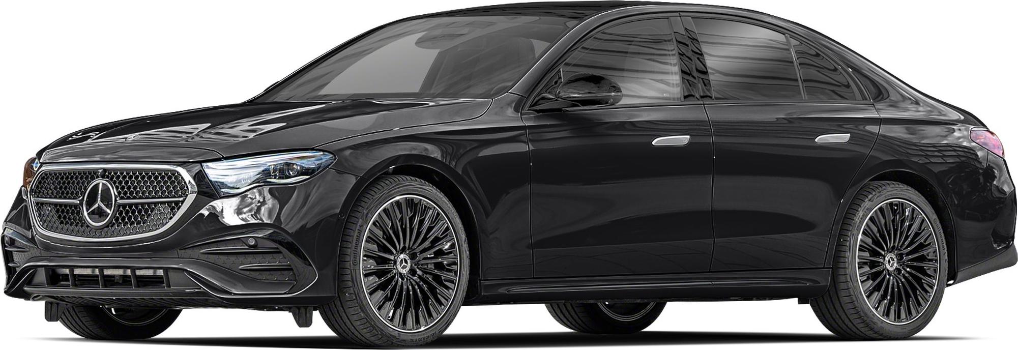 Sleek sedan front grille and detailed multi-spoke wheels side view