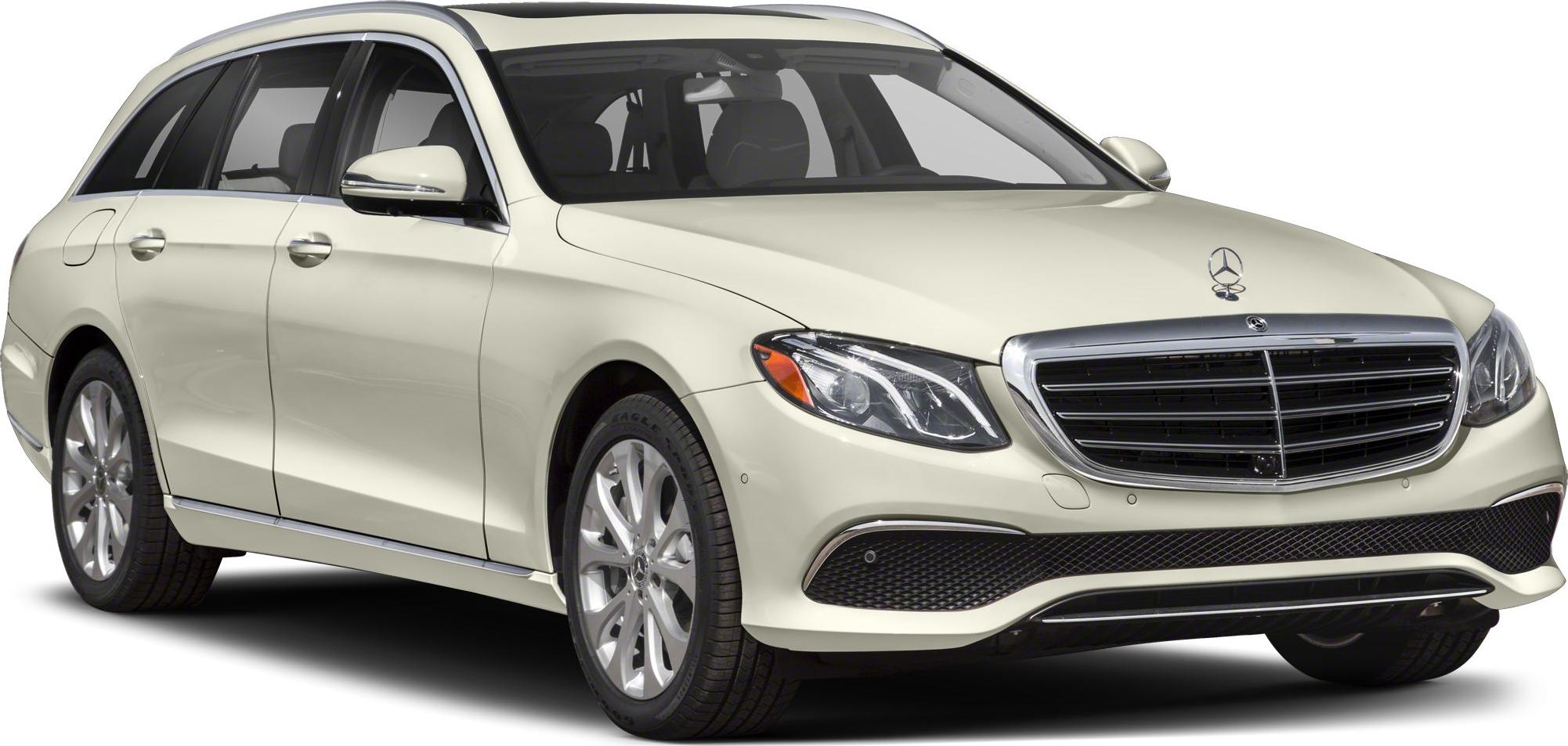 Front-side view luxury wagon with prominent grille and headlights