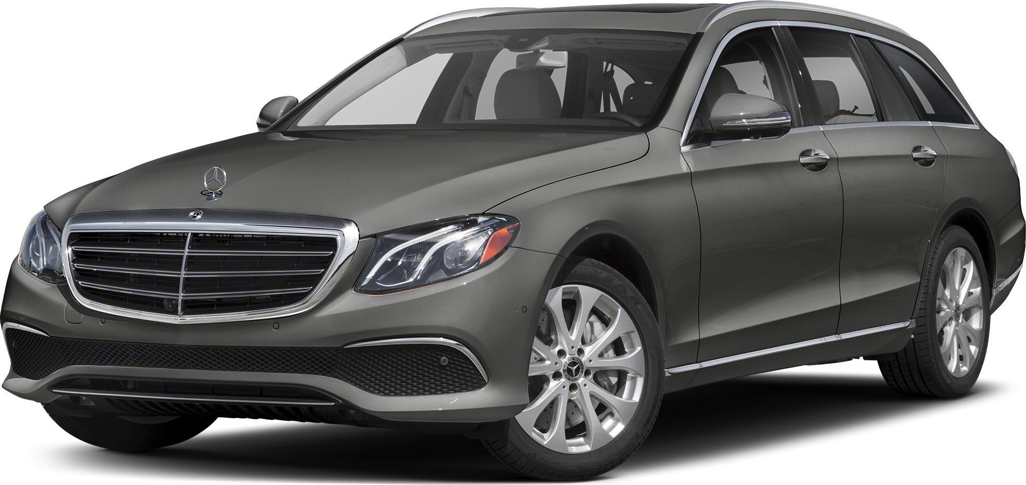 Luxury station wagon front and side view with LED headlights and alloy wheels