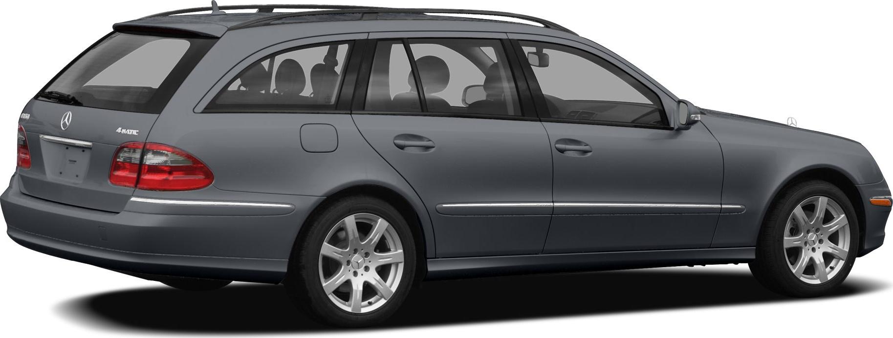 Estate station wagon rear-side view with alloy wheels and 4MATIC badge