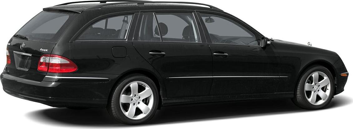 Black station wagon with sleek side profile and 4MATIC badge