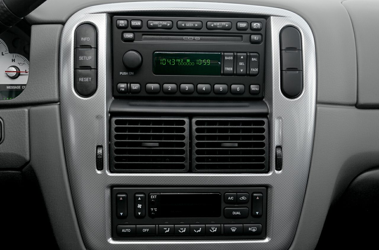 Car stereo system and dual-zone climate control panel with vents