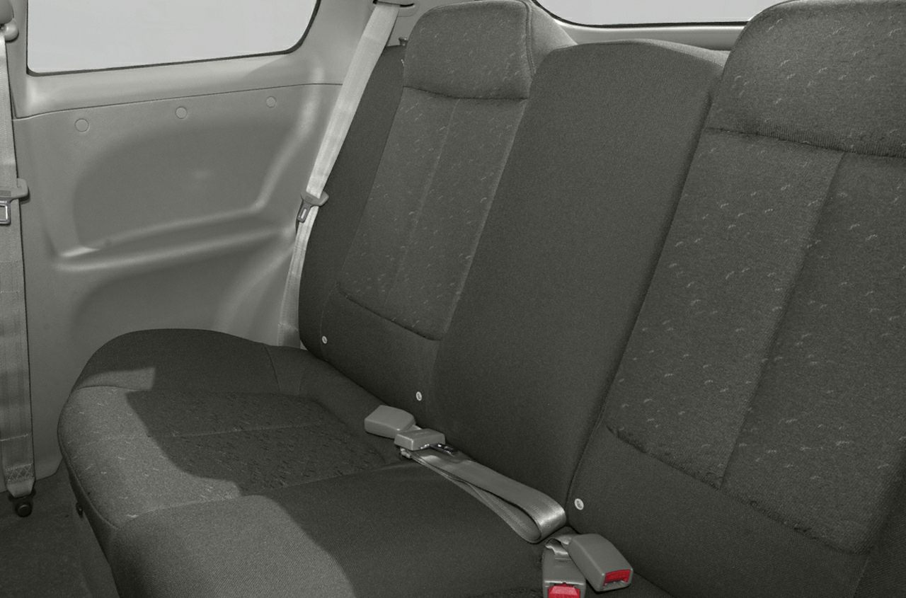 Rear passenger fabric seats with seatbelt in compact hatchback