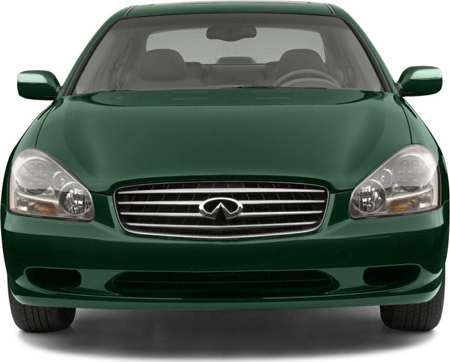 Front close-up of a sedan highlighting grille and headlights