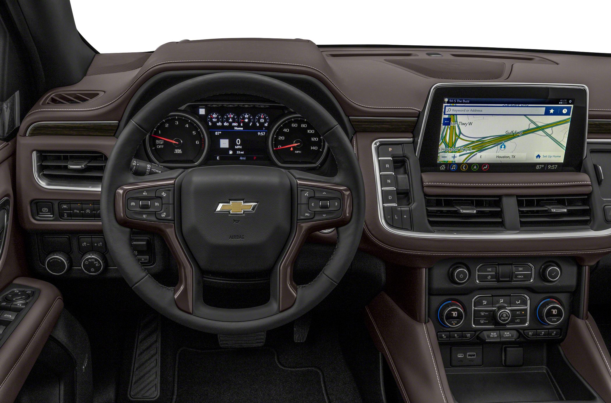 Digital dashboard and touchscreen infotainment with multifunction steering wheel
