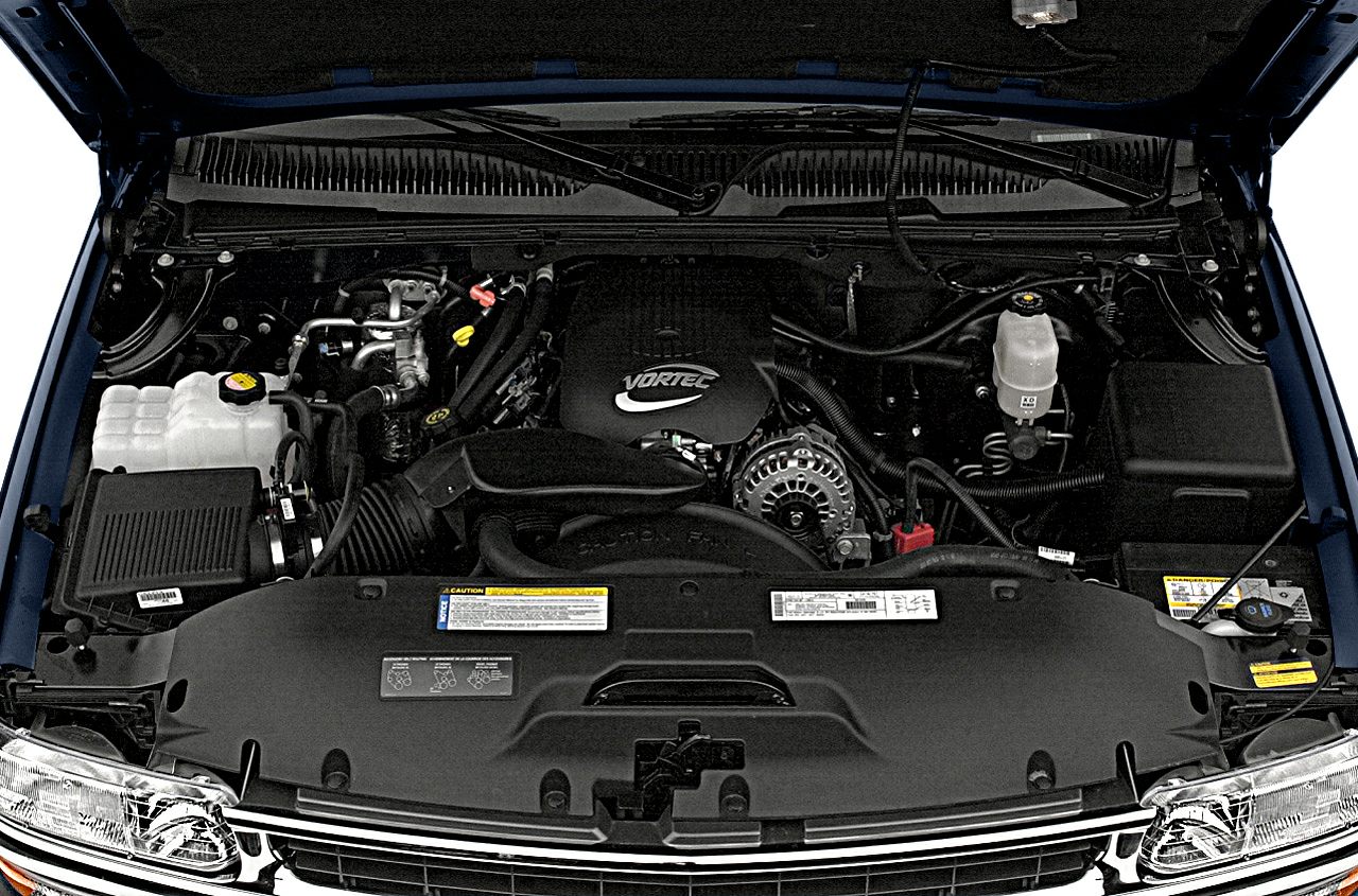 Vortec engine bay with visible components and fluid reservoirs