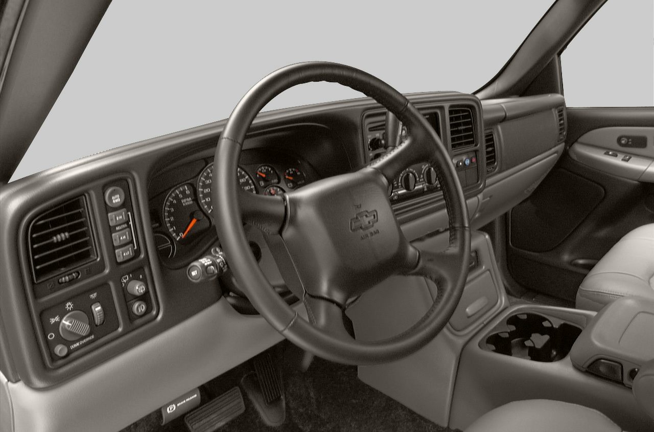 Dashboard and steering wheel of a vehicle interior