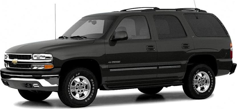 Black full-size SUV with chrome wheels and roof rails
